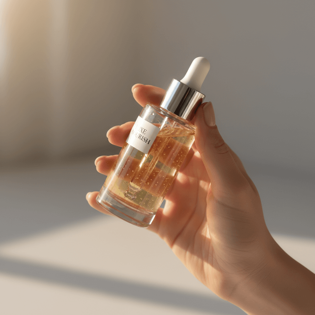 LIKE UNNI premium anti-aging serum bottle with dropper