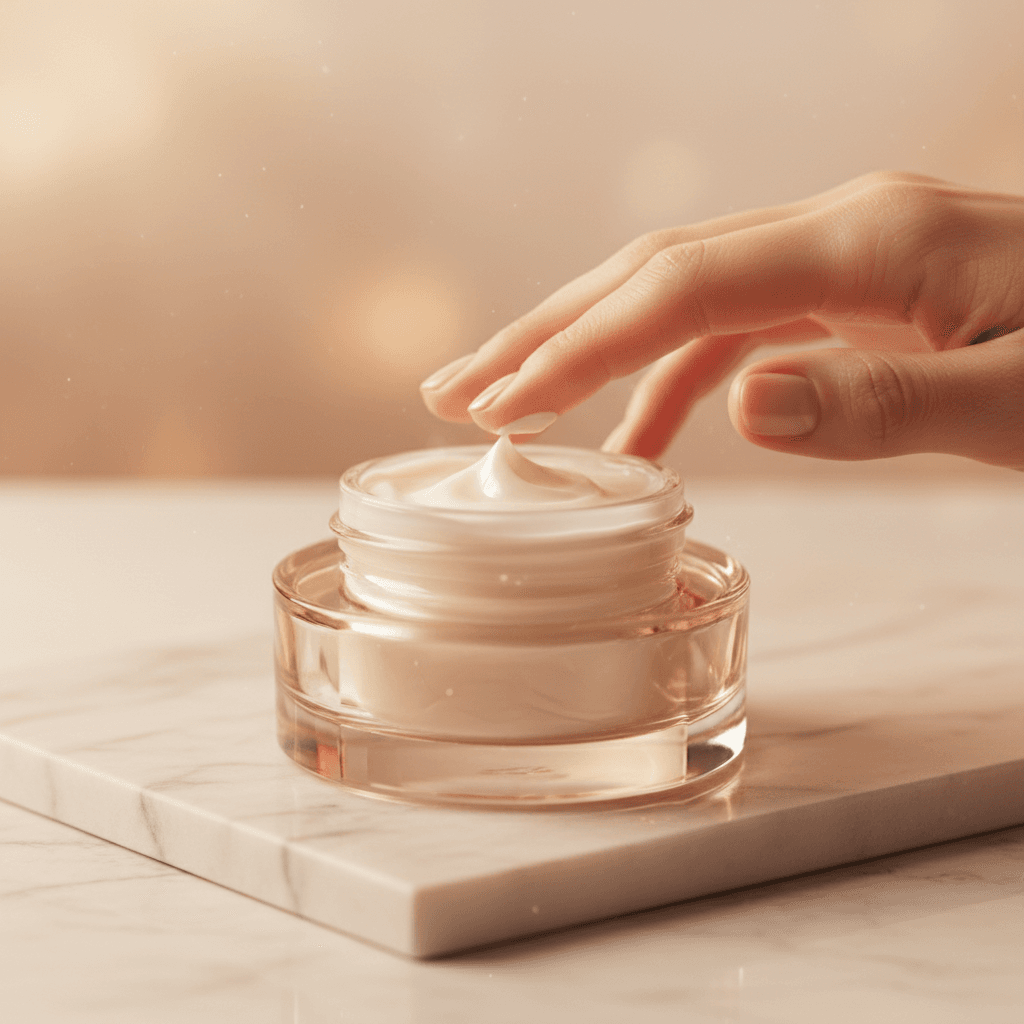 LIKE UNNI skincare product texture close-up showing premium formulation